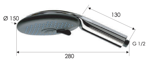 Душевая лейка Remer 318RLX цвет хром - фото 2