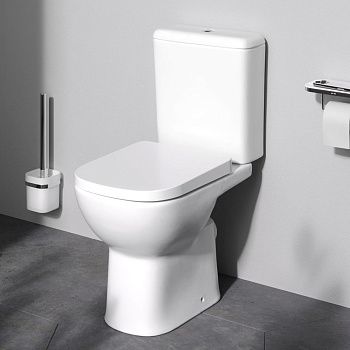 Унитаз напольный с бачком Am.Pm Sunny C85C8601SC белый с сиденьем микролифт безободковый душевой смыв