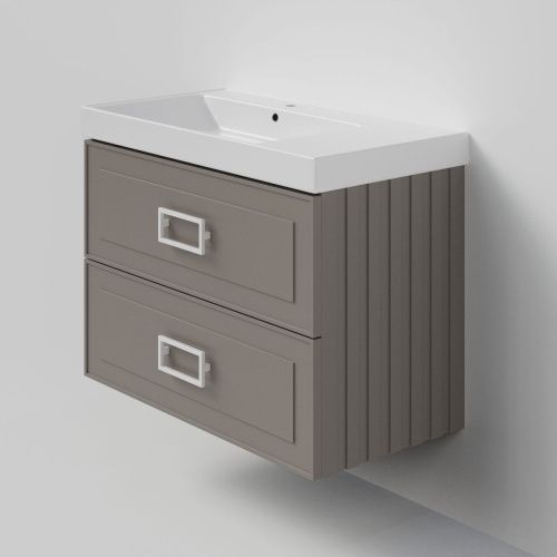 Тумба с раковиной La Fenice Cubo TWIN NFNC-01-CUB-C-90-2-2-90-2L 90х50 подвесная цвет бежевый - фото 2