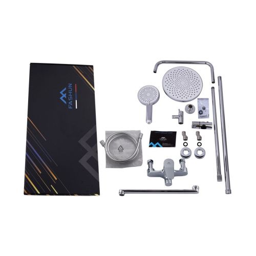 Душевая стойка Fashun A2487 настенная цвет хром - фото 4