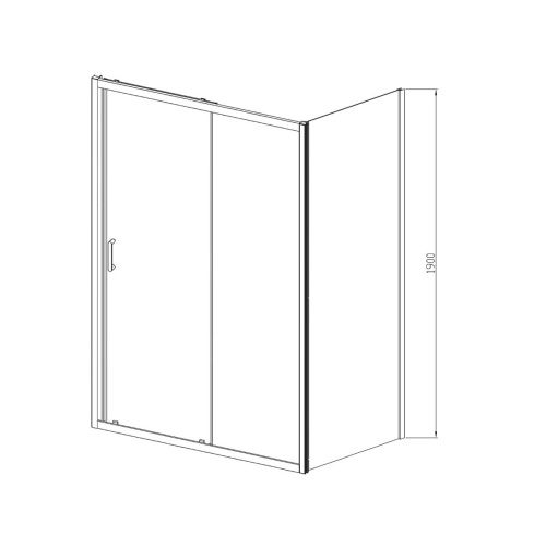 Душевой уголок Vincea Alpha VSR-3AL8015CLG 150х80 стекло прозрачное профиль золото без поддона - фото 3