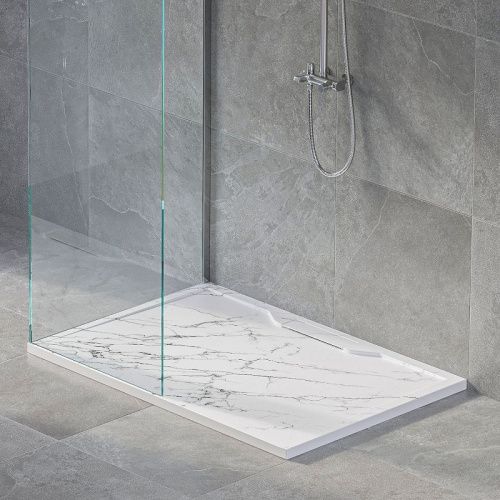 Душевой поддон из искусственного камня RGW STE 52342912-15 120х90 белый без ножек - фото 2