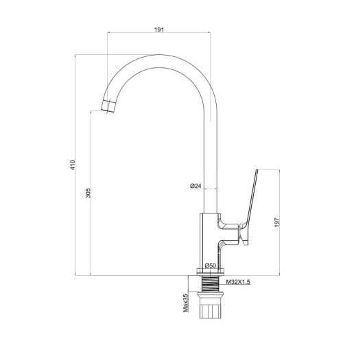 Смеситель для кухни Tokito YOKOHAMA TOK-YOK-1013 на мойку хром - фото 5