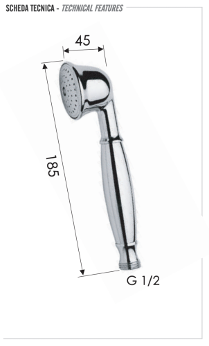Душевая лейка Remer Liberty 323DOX цвет золото - фото 2