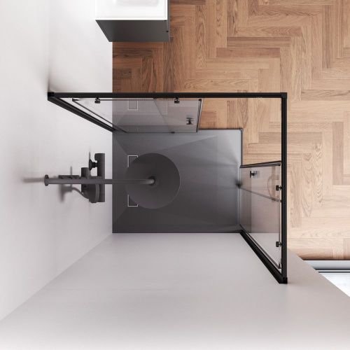 Душевой уголок Am.Pm X-joy W94G-403-100280-BТ1К 100х80 стекло прозрачное профиль черный без поддона - фото 4