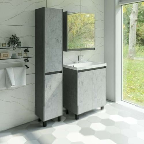 Зеркало-шкаф Stella Polar Кибела SP-00001103 60х70 подвесной цвет серый - фото 3