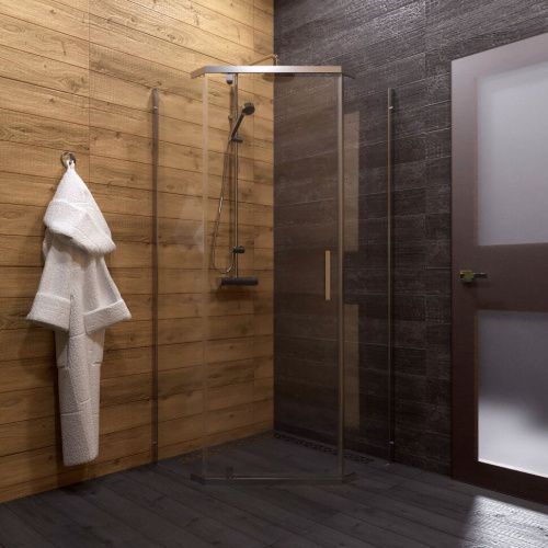 Душевой уголок Тритон Дека-Хром Щ0000053608 90х90 стекло прозрачное профиль хром без поддона - фото 4