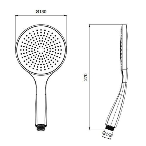 Душевая лейка Almar E082116.HB цвет латунь - фото 2