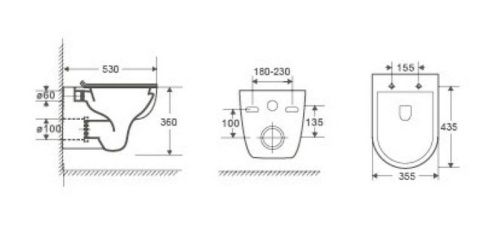 Унитаз подвесной WeltWasser 10000003811 белый с сиденьем микролифт безободковый душевой смыв - фото 3