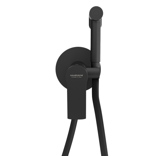 Гигиенический душ со смесителем Mariani B14185KLW черный - фото 2