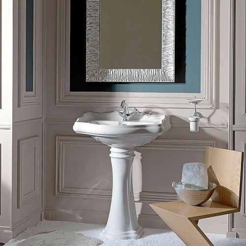 Раковина из сантехнического фарфора Kerasan Retro 104701*1 70х50 подвесная цвет белый 1 отверстие под смеситель