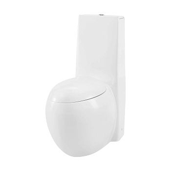 Унитаз напольный с бачком Grossman Solis GR-4424 белый с сиденьем микролифт безободковый каскадный смыв