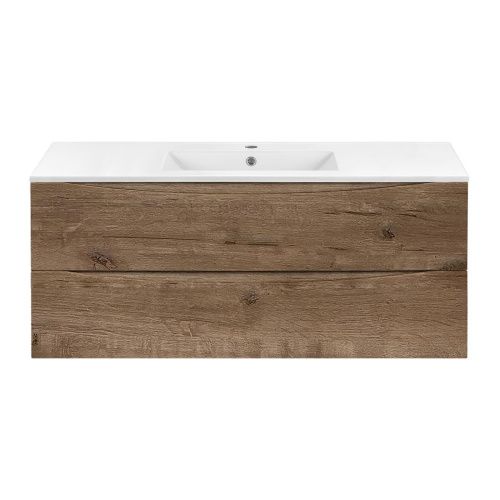 Тумба под раковину Vincea Mia VMC-2MC120VO 120х50 подвесная цвет коричневый - фото 3