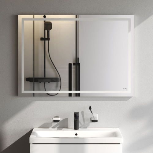 Зеркало с подсветкой Am.Pm Gem M91AMOX1001WG 100х70 подвесное - фото 3