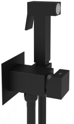 Гигиенический душ со смесителем Paffoni Tweet Square ZDUP112NO черный