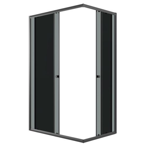 Душевой уголок Niagara Eco NG-1129-14QT 115х85 стекло тонированное профиль черный без поддона - фото 2