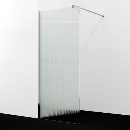 Душевая перегородка Wasserkraft Rur 30W 30W40-FL 120х200 стекло рифленое профиль хром
