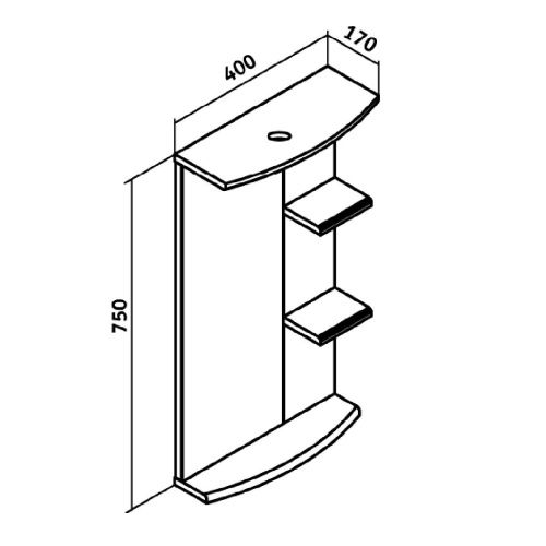 Зеркало Runo Азов 00000000934 40х80 - фото 3