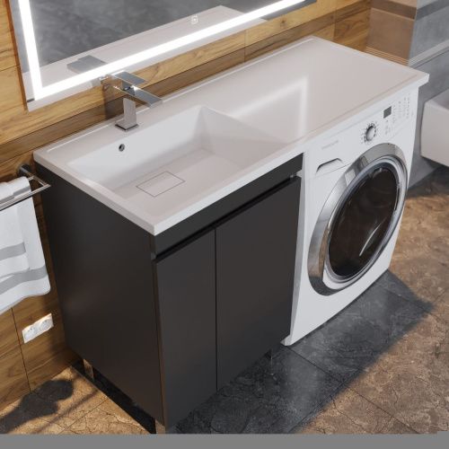 Тумба с раковиной Uperwood Magenta 51930205158 120х50 цвет черный - фото 5