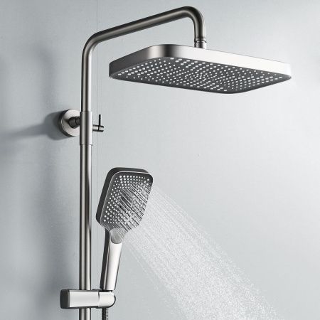 Душевая стойка Rose R1836T настенная цвет серый