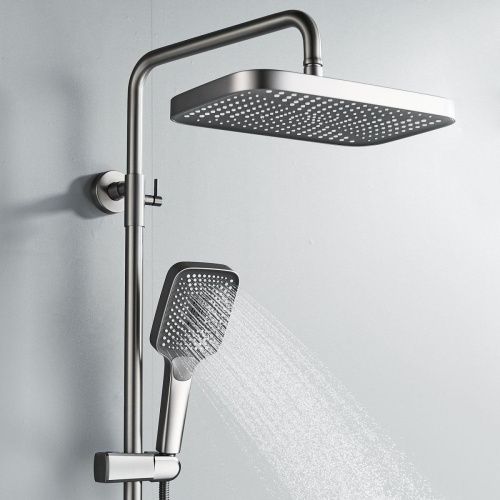 Душевая стойка Rose R1836T настенная цвет серый - фото 5