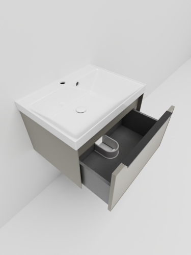 Тумба с раковиной La Fenice SIMPLA NFNC-01-SIM-C-60-3-60 60х50 подвесная цвет бежевый - фото 3