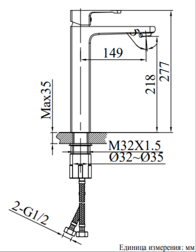 Смеситель для раковины AltroBagno Lamberto AltroBagnoLamberto010224GM на столешницу оружейная сталь - фото 2