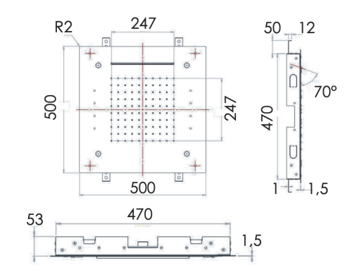Верхний душ Remer X Style Inox SS357RS50NC 50х50 нержавеющая сталь - фото 2