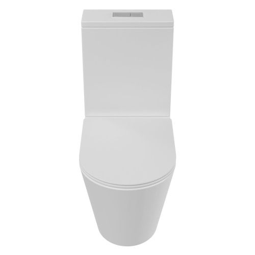 Унитаз напольный с бачком Grossman Торнадо GR-4458MSQ белый с сиденьем микролифт безободковый смыв торнадо - фото 2