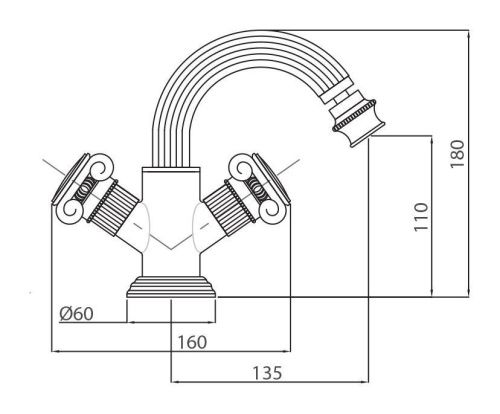 Смеситель Cezares APHRODITE APHRODITE-BS2-01-Bi на биде хром - фото 2