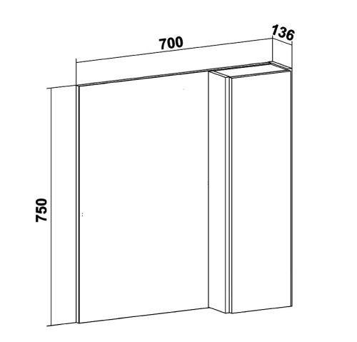 Зеркало-шкаф Runo Мальта 00-00001102 70х80 подвесной цвет коричневый/черный - фото 5