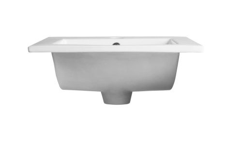 Раковина из сантехнического фарфора Orange B03-410w 40х40 встраиваемая цвет белый - фото 4