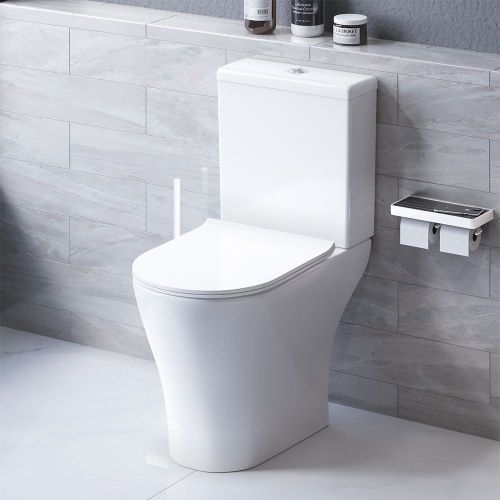 Унитаз напольный с бачком Damixa Sirius DX86C8600SC белый с сиденьем микролифт безободковый каскадный смыв - фото 3