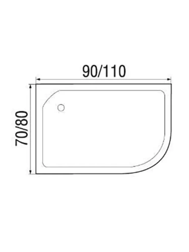 Душевая кабина River NARA 10000003638 90х70 четверть круга без крыши ориентация универсальная - фото 3