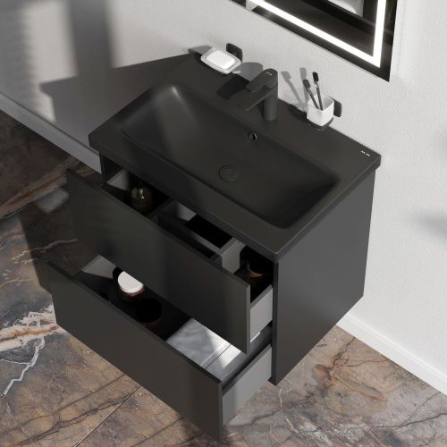 Тумба под раковину Am.Pm Gem M90FHX06022BM 60х40 подвесная цвет черный - фото 4