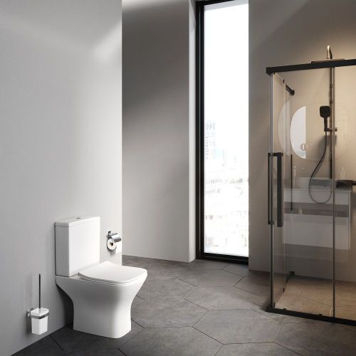 Унитаз напольный с бачком Am.Pm Gem C908601SC белый с сиденьем микролифт безободковый каскадный смыв - фото 3