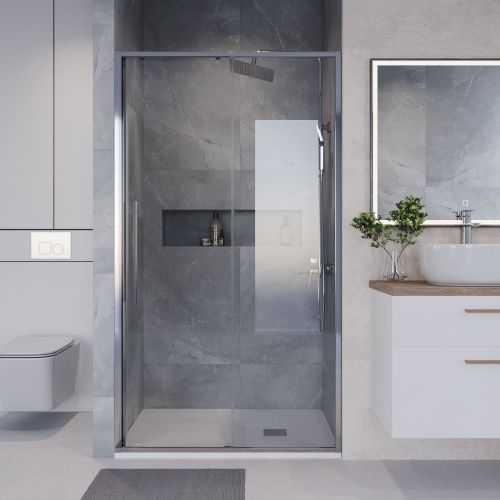 Душевая дверь Niagara Nova NG-64-11A 110х195 стекло прозрачное профиль хром - фото 4