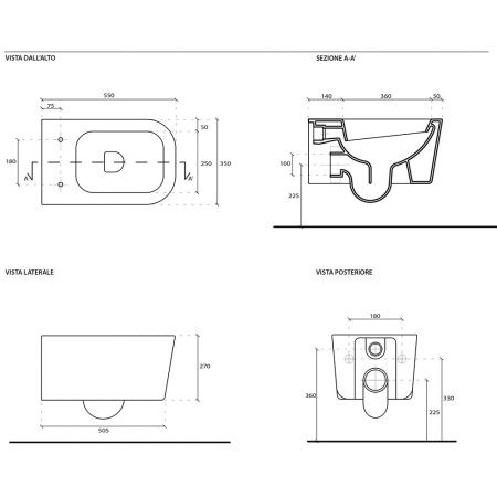 Чаша унитаза подвесная Galassia Meg11Pro 5486 цвет белый без сиденья безободковая каскадный смыв
