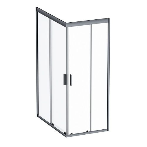 Душевой уголок Am.Pm Gem W90G-404-120280-BT 120х80 стекло прозрачное профиль черный без поддона - фото 2