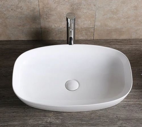 Раковина из сантехнического фарфора Cerutti SPA CR0063 60х40 накладная цвет белый без отверстий под смеситель - фото 2