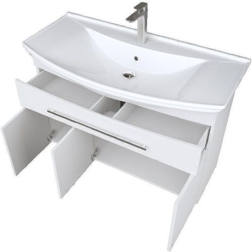 Тумба под раковину 1MarKa Lina У94492 100х30 цвет белый - фото 2