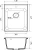 Кухонная мойка Granfest Quarz 17 серый 50х40 цвет серый поверхность матовая