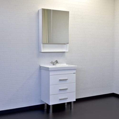 Тумба с раковиной Comforty Никосия 00-00011160CF 60х40 напольная цвет белый - фото 4