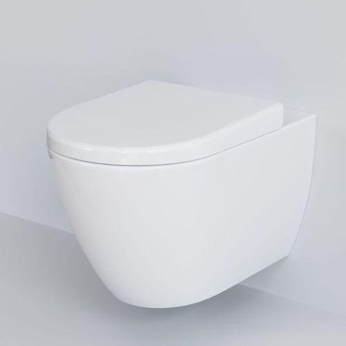 Унитаз подвесной Ambassador Queen 113T20001R-112T20001 белый с сиденьем микролифт каскадный смыв - фото 5