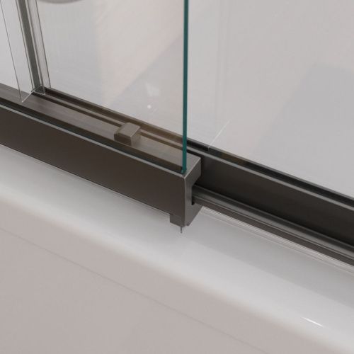Душевая шторка на ванну Cezares SLIDER SLIDER-VF-11-90/150-C-GM 90х150 стекло прозрачное профиль оружейная сталь ориентация универсальная - фото 3