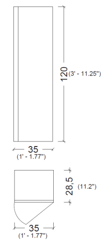 Шкаф-пенал Armadi Art Vallessi 836-C glossy 40х120 подвесной цвет серый - фото 2