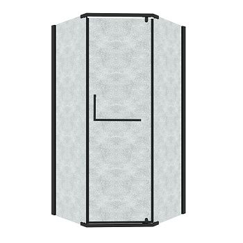 Душевой уголок Grossman Pragma 302.K33.03.1010.21.02 100х100 стекло текстурное профиль черный без поддона