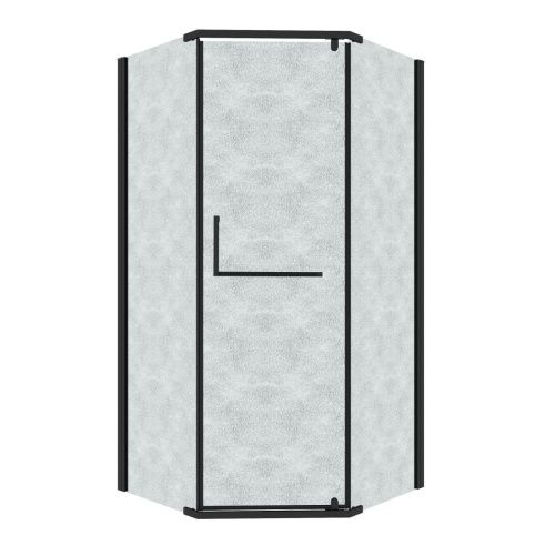 Душевой уголок Grossman Pragma 302.K33.03.1010.21.02 100х100 стекло текстурное профиль черный без поддона