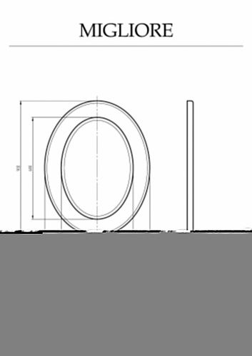 Зеркало Migliore Avorio Dorato 25030 90х70 подвесное - фото 2