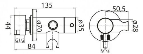 Смеситель Cezares CZR CZR-DA1-01 настенный хром - фото 2